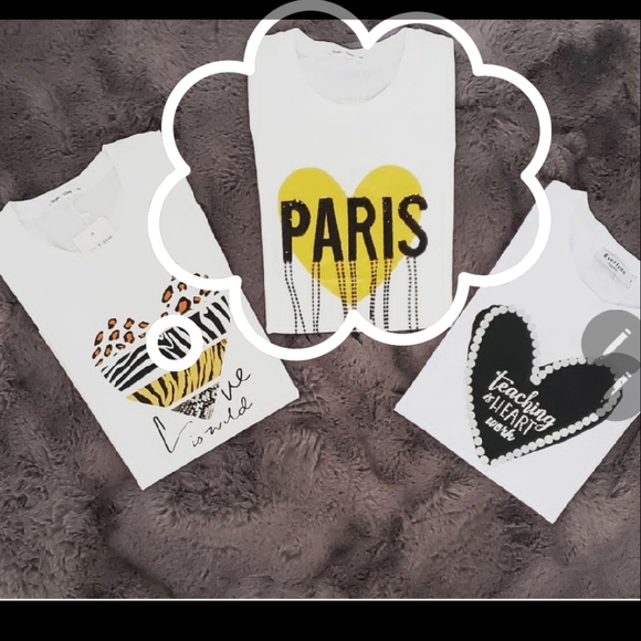 Maybe Wang PARIS Heart White T-Shirt Size : Various - Picture 2 of 6